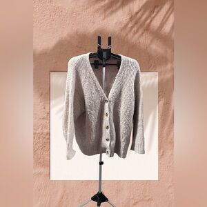 Super Soft Z Supply Slouchy Cream Cardigan Sweater
